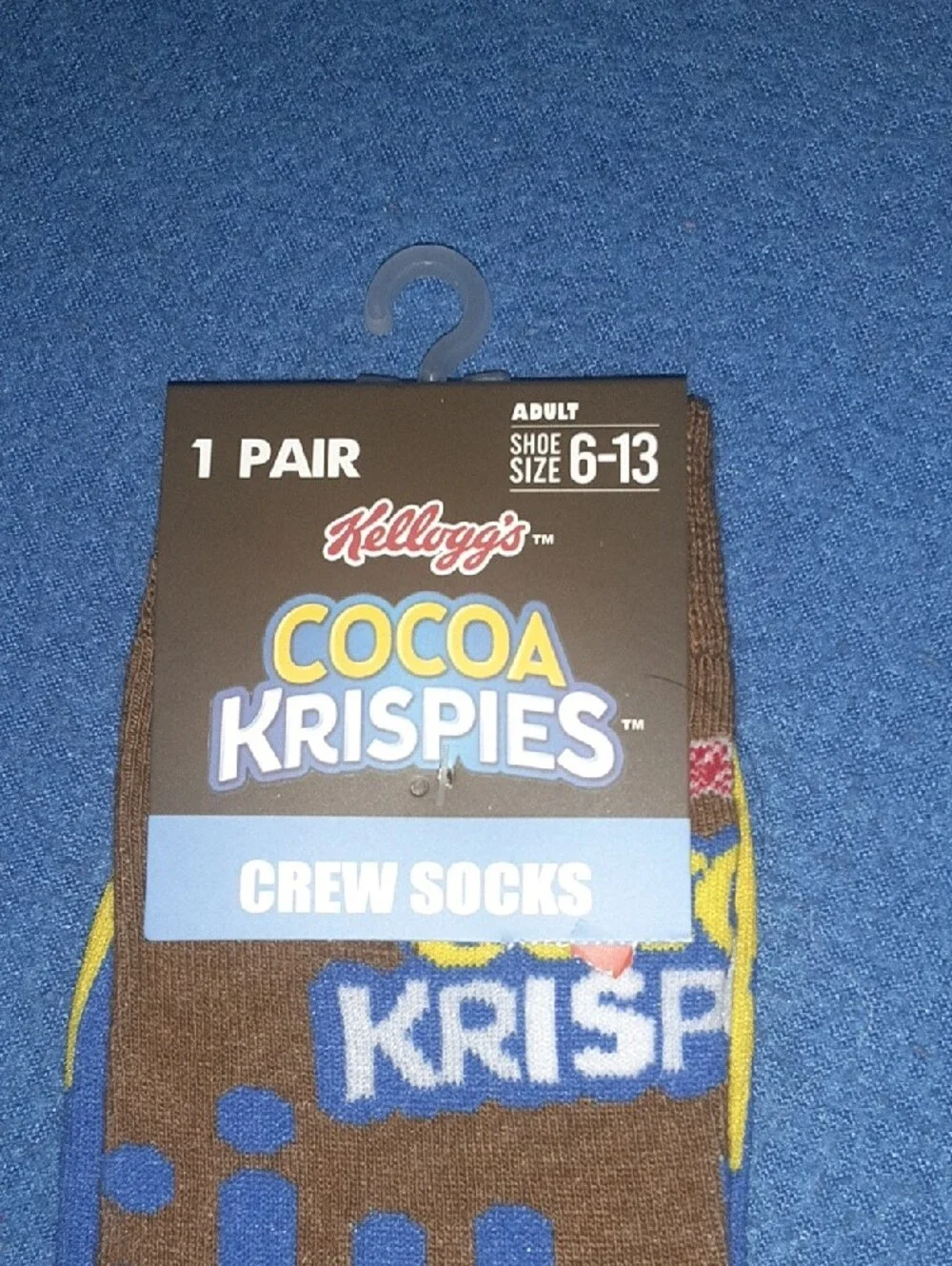 Kellogg's Cocoa Krispies Blue & Brown Crew Socks - Men's
